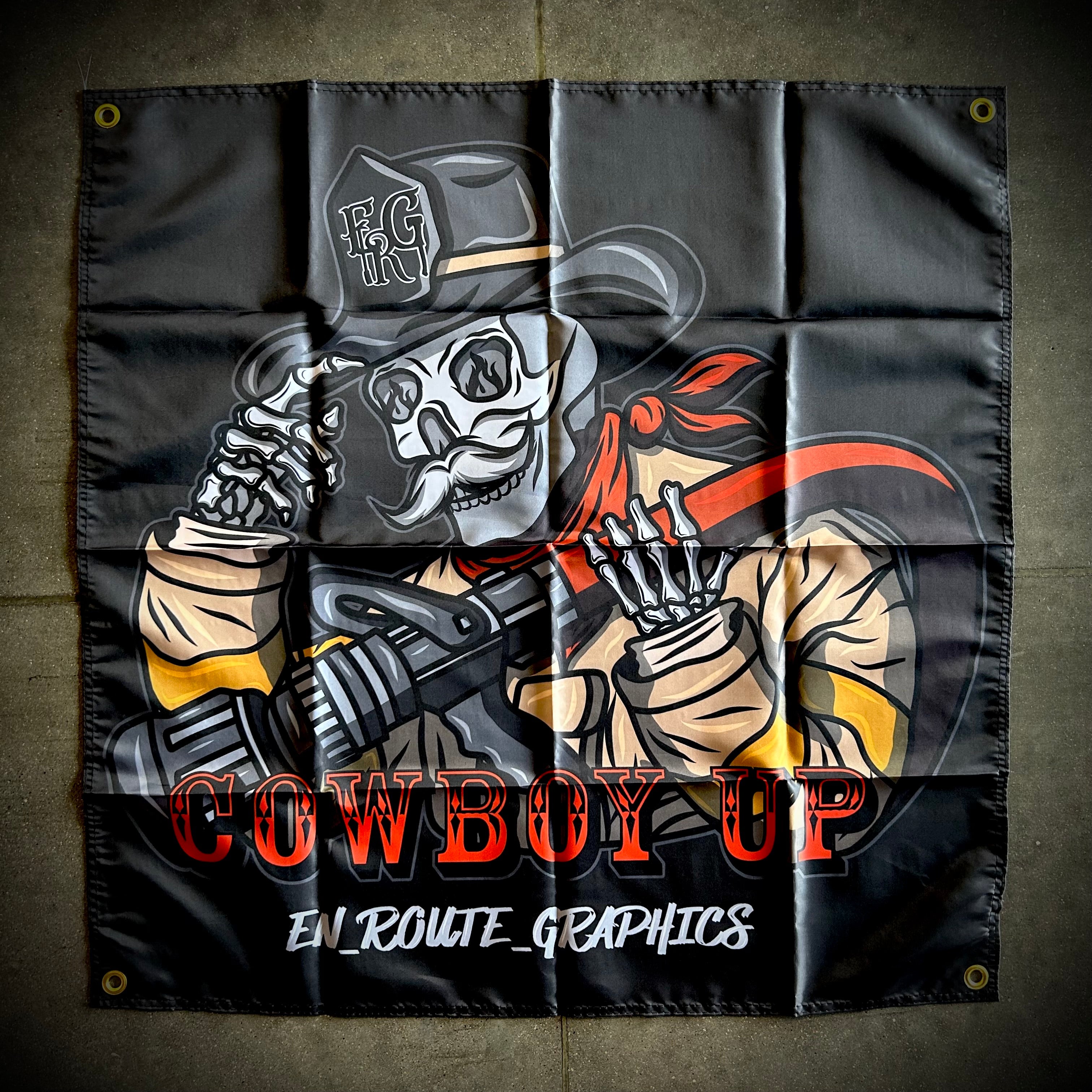 Flag 3x3 Cowboy Up Fog Nozzle